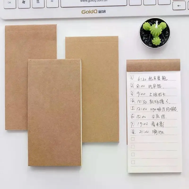 Tearable Pocket Kraft Paper Memo Pad Notepad Stationery Memo Notes Writing for To Do List Tear Checklist TODO project notes