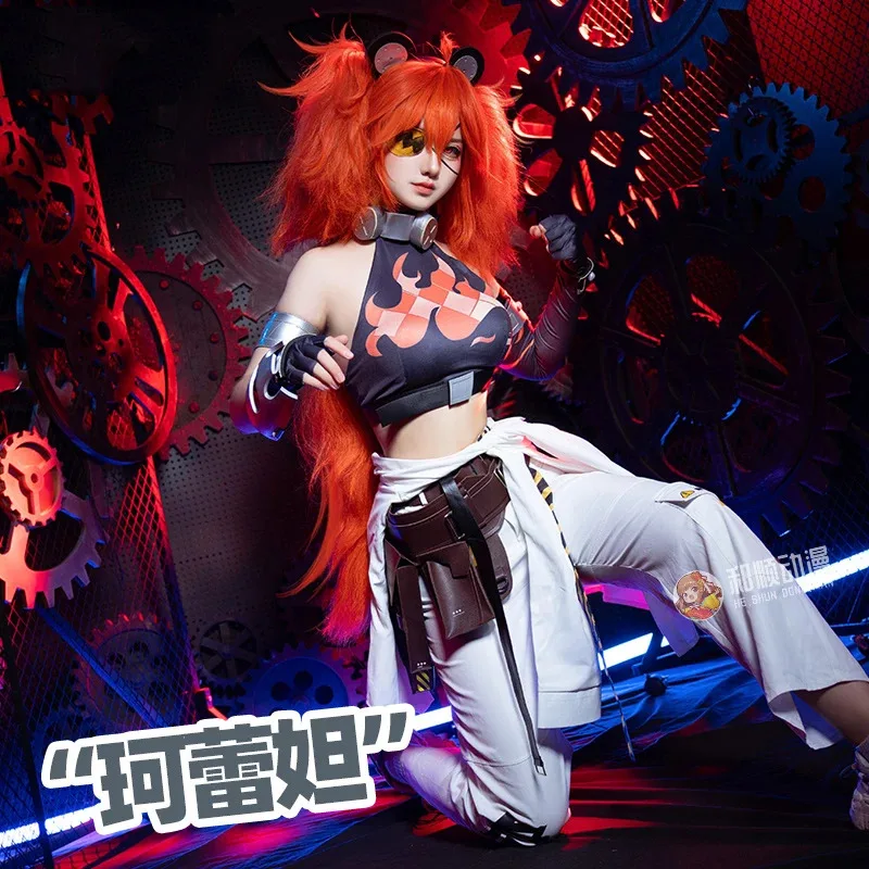 

AAA 2025 игра Zenless Zone Zero Koleda Belobog Косплей Костюм Парик Повязка на голову Головные уборы Повязка на глаз Женщины Хэллоуин Карнавал Вечеринка