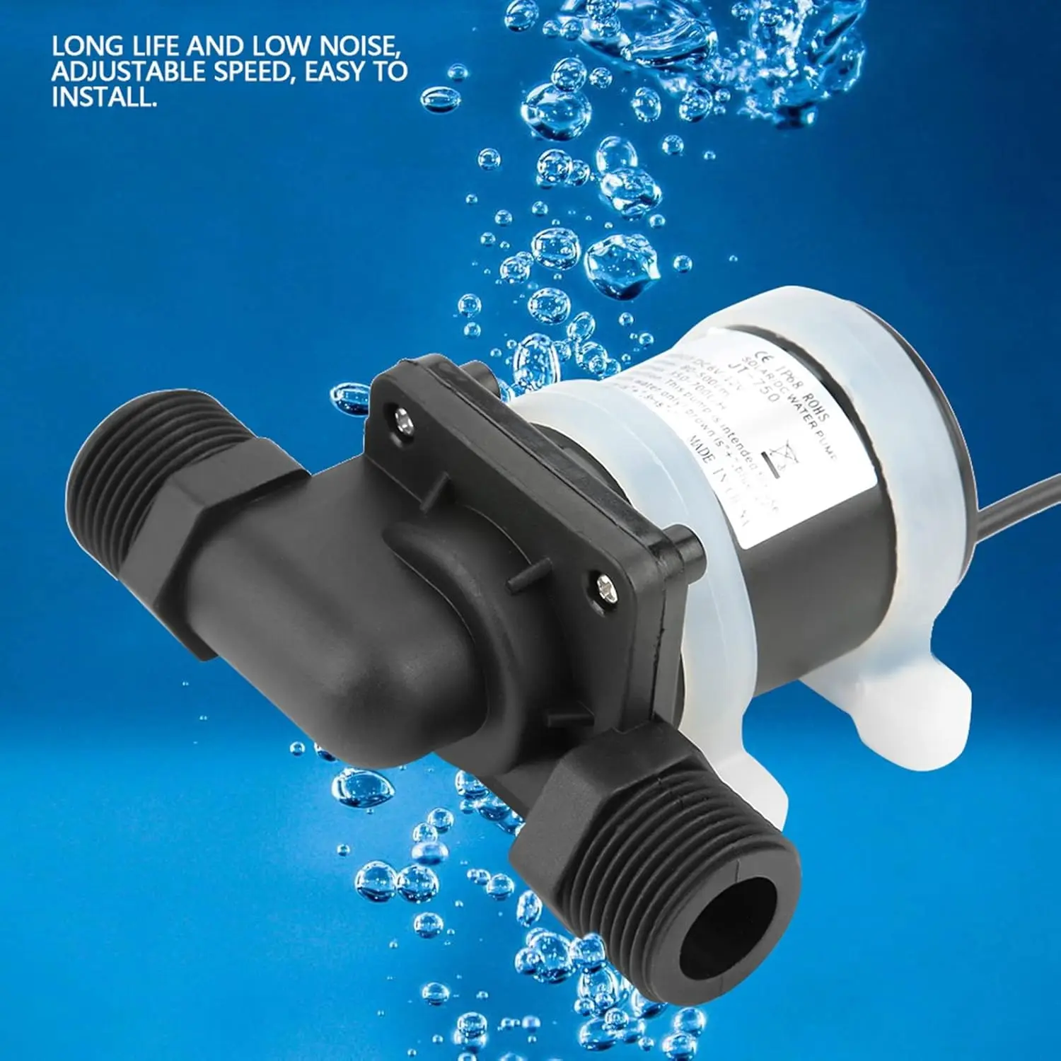 12V 24V DC Multifunctional Brushless Water Pump DC Pump Booster Pump Warm Air Water Cooled Circulation Pump 1/2" DN15 image 2
