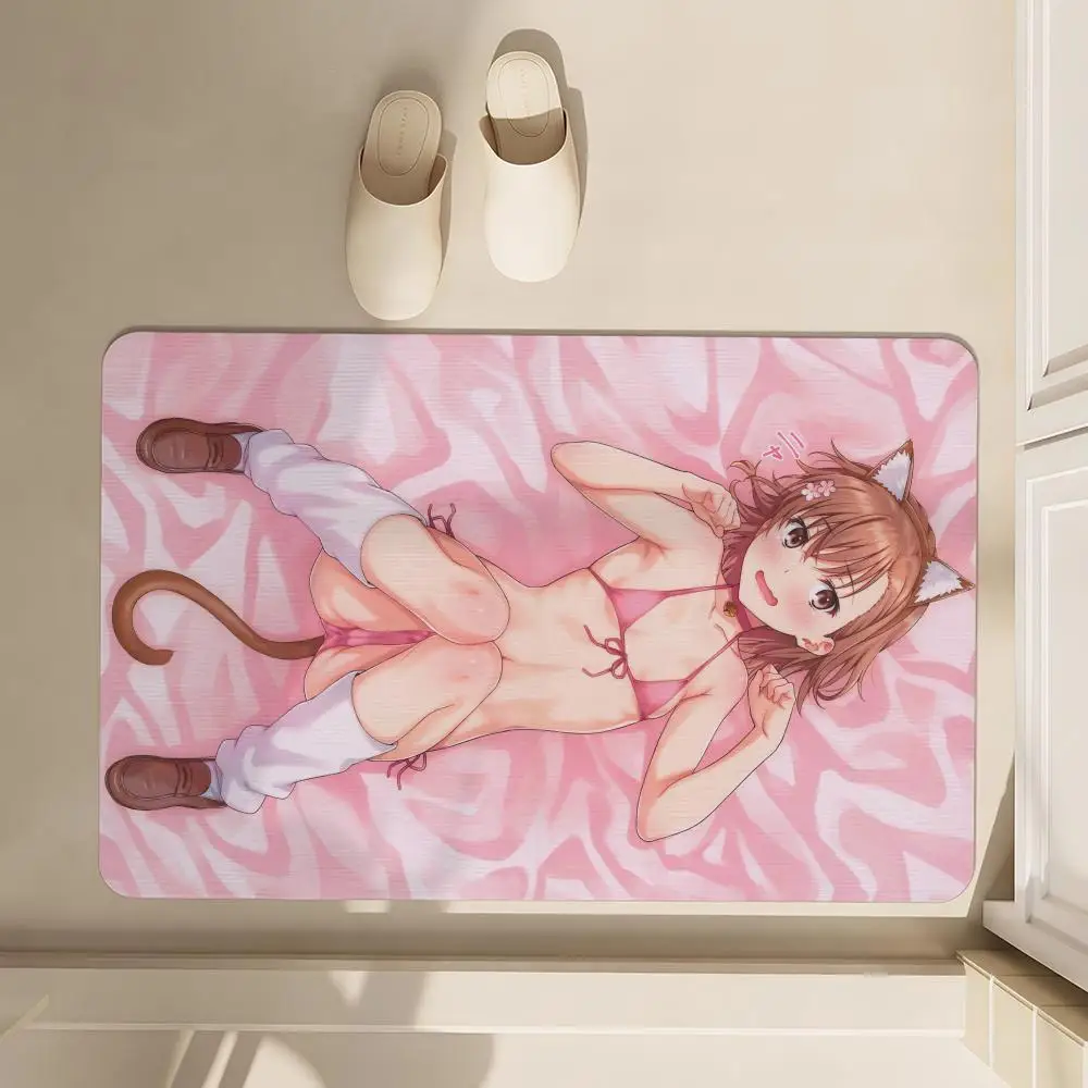 Certain Scientific Railgun Floor Mat Soft Diatom Bathroom Absorbent Floor Mat, Toilet Of The Bathroom, Household Floor Mat, Door