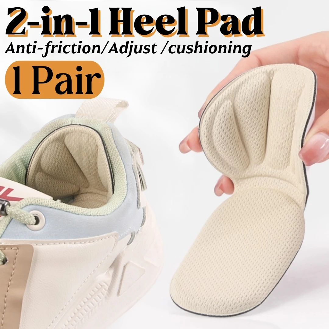 Neues Schwamm-Fersenkissen, Rückseite der Einsätze, Fersenschutz, Schuhpolster für Schuhe, zu groß, weiche Mesh-Fersengriffe, Schuheinlagen, 2-in-1