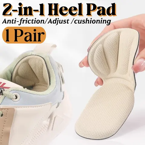 New Sponge Heel Cushion Back of Inserts Heel Protectors Shoe Pads for Shoe Too Big Soft Mesh Heel Grips Shoes Insoles 2 in 1