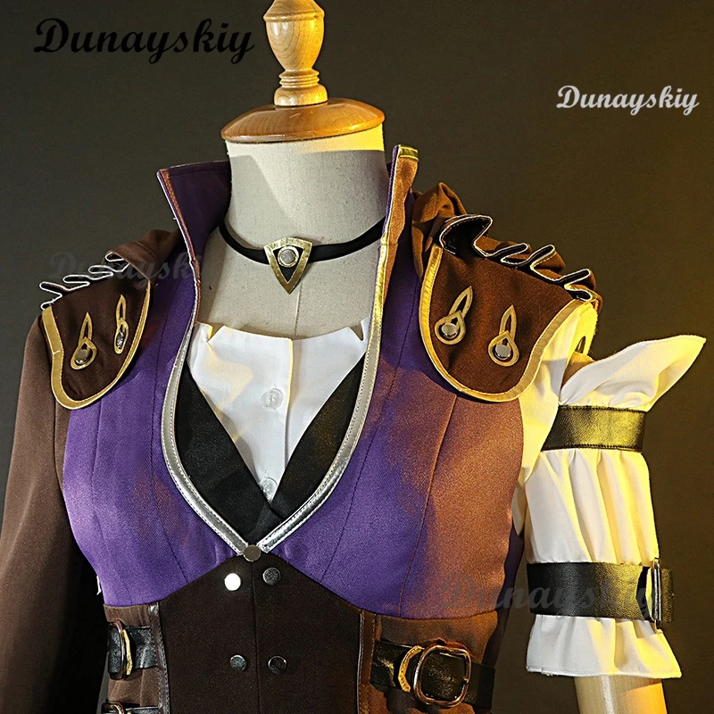 LOL Caitlyn Kiramman 보안관 파일럿 오버 코스프레 코스튬, 작은 케이크 코트 유니폼 가발, 섹시한 카니발 세트, 맞춤형 게임