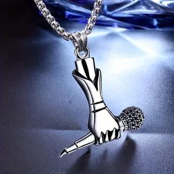 Punk Style Creative Microphone Pendant Necklace For Men And Women, Necklace Accessories Gift