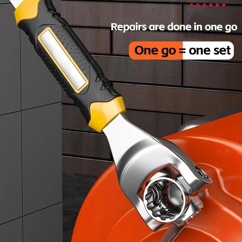 1 قطعة 52 في 1 العالمي مفتاح بانة مجموعة 360 الدورية رئيس مع مقبض مطاطي للمنزل سيارة إصلاح مجموعة أدوات المهنية