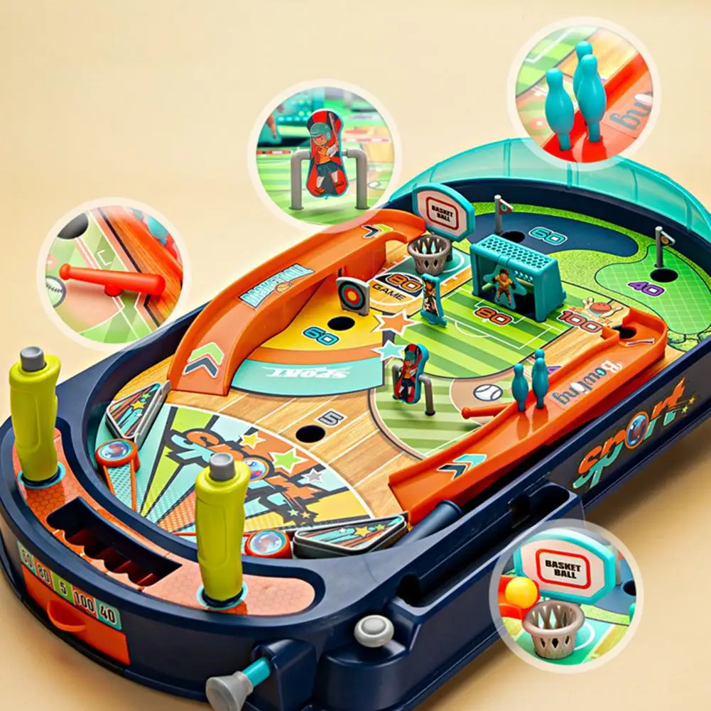 Children Pinball Machine Board Games Kids Marble Machine Match Table Games Montessori Toys Family Parent-child Interactive Toys
