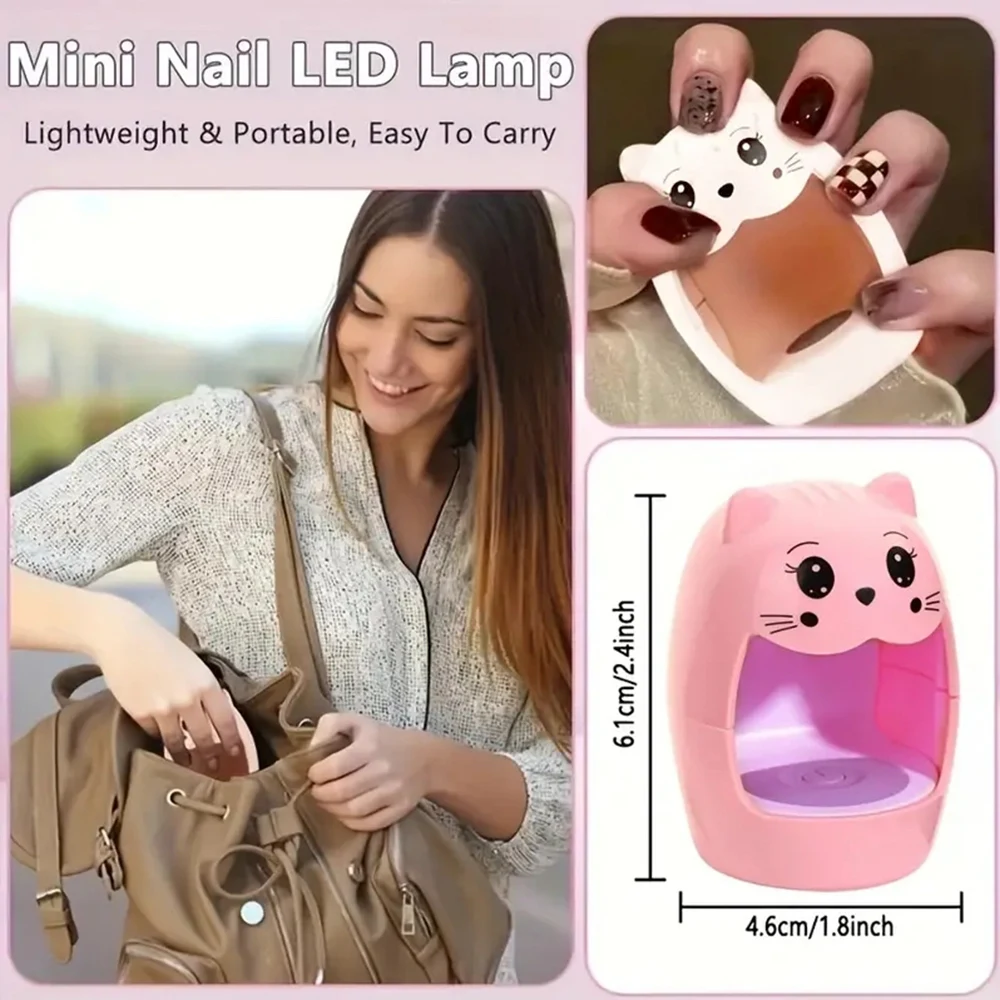 Yikoolin secador de unhas uv lâmpada led para manicure recarregável secagem rápida unhas gel polonês lâmpada ferramenta da arte do prego uso em salão de beleza em casa