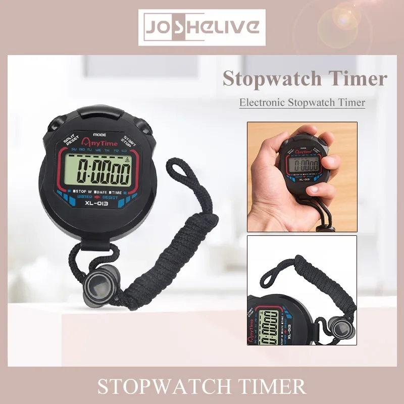 Timers Chronometer Handheld Pocket Stopwatch Professional Digital Sport Stopwatch LCD Timer Stop Watch Waterproof Timer Tools