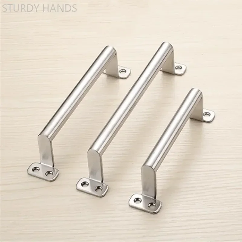 1pc Stainless Steel Barn Door Handle Kitchen Cabinet Handles Desk Drawer Knobs Door Knobs for Interior Doors Furniture Hardware