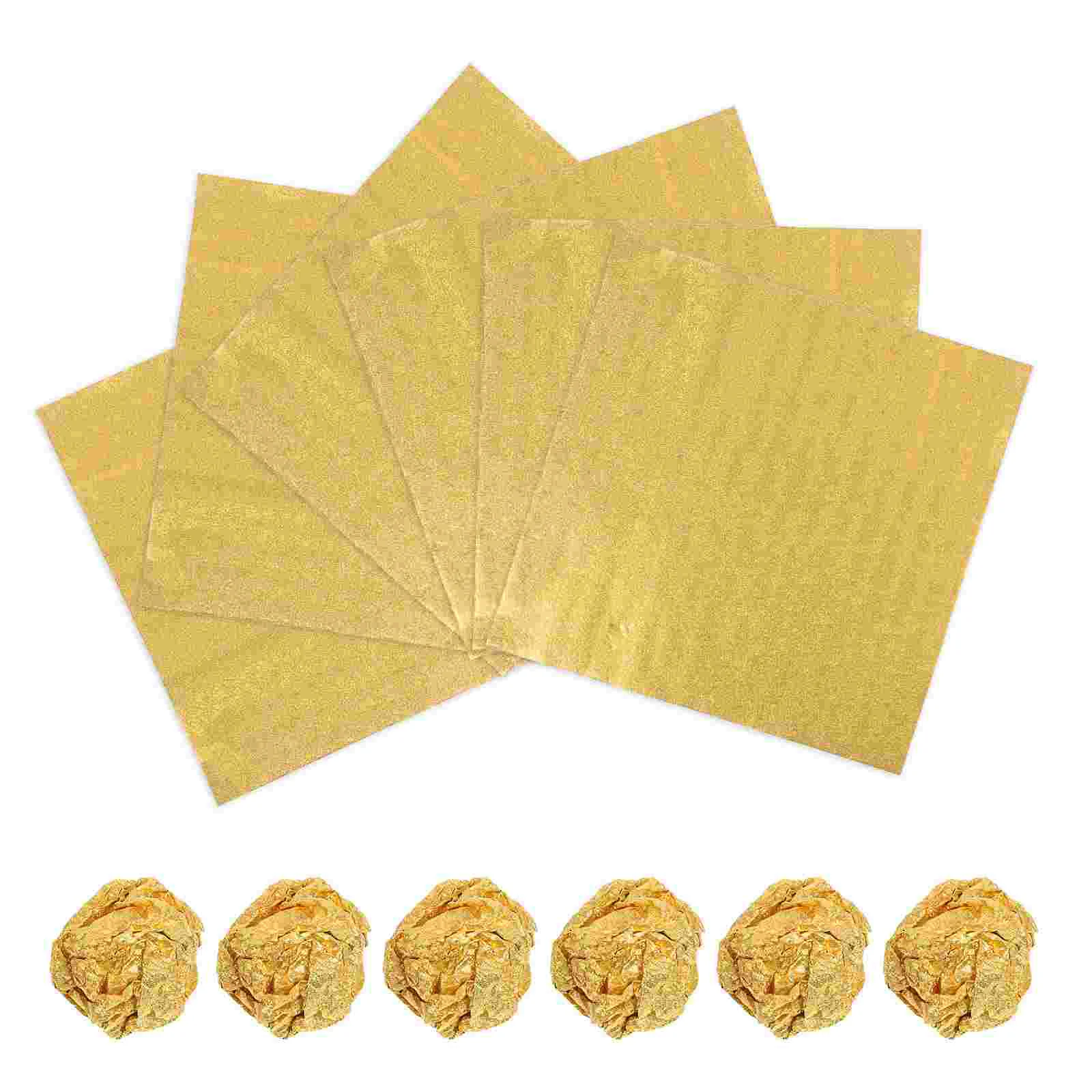 

200 Pcs Golden Chocolate Candy Foil Paper for Biscuit Aluminium Wrapping Wrappers