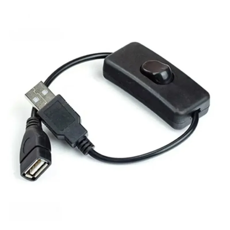 Kabel USB 28cm z włącznikiem/wyłącznikiem przedłużenie kabla przełącznikiem do lampa USB wentylator USB przewodu zasilającego trwały Adapter gorącej sprzedaży