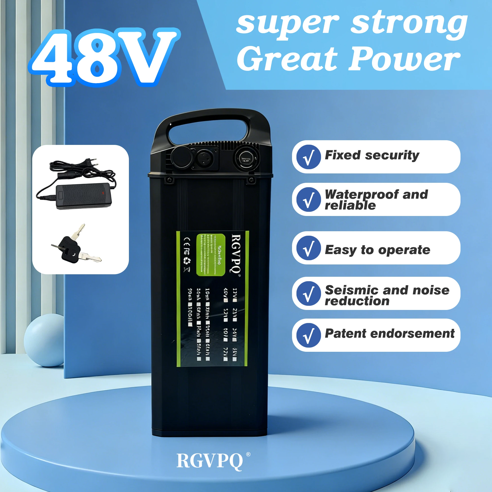 

Air freight fast delivery,48V20AH-50AH, power assisted vehicle Silver Fish electric vehicle lithium battery built-in BMS+charger