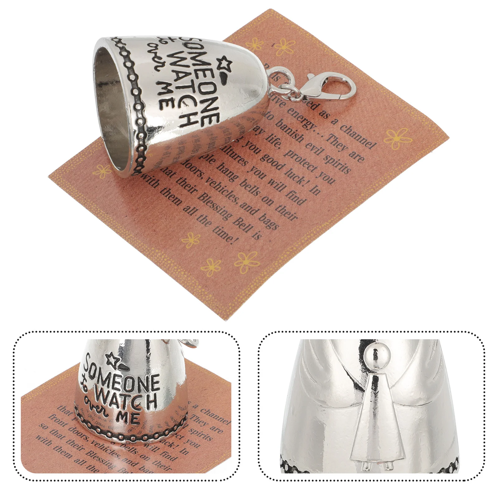 

1 компл. 3D поздравительная открытка благословение колокольчик кулон ангел тематический металлический брелок друзья подарок на день рождения и Рождество друзья открытка на день рождения