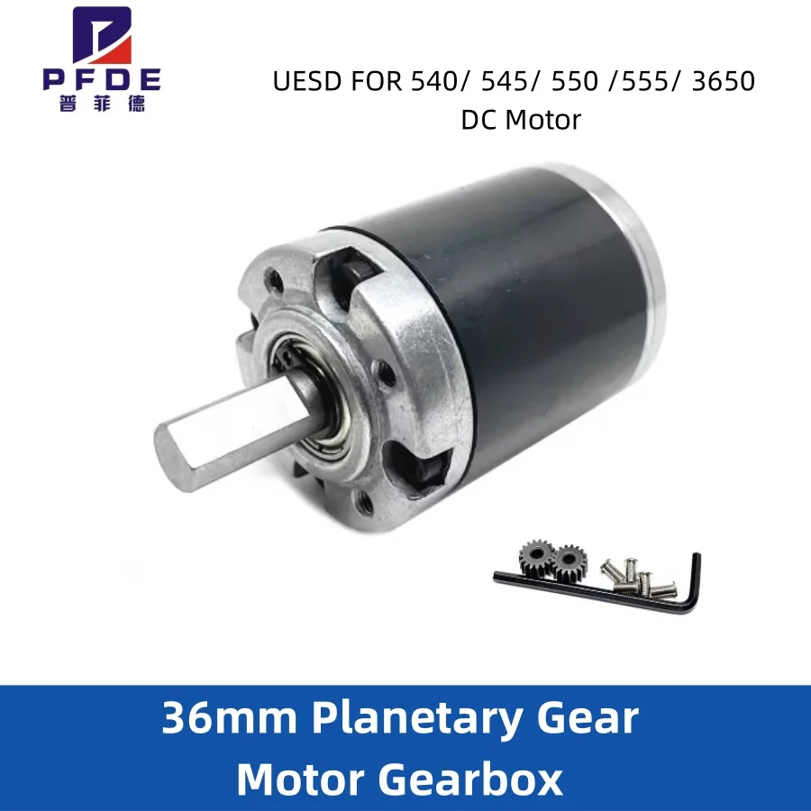 

Планетарный редуктор 36 мм с высоким крутящим моментом для модели двигателя 550/555/545, модели автомобиля, робота, оптовая продажа