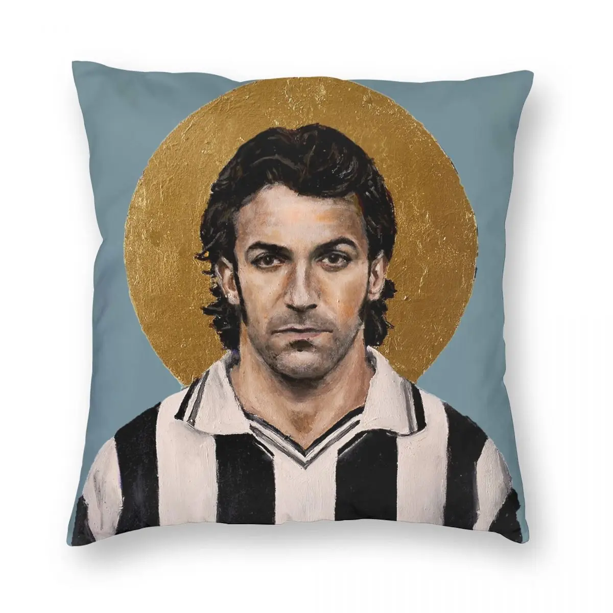Alessandro Del Piero Square Pillowcase Polyester Linen Velvet Creative Zip Decor Home Cushion Cover