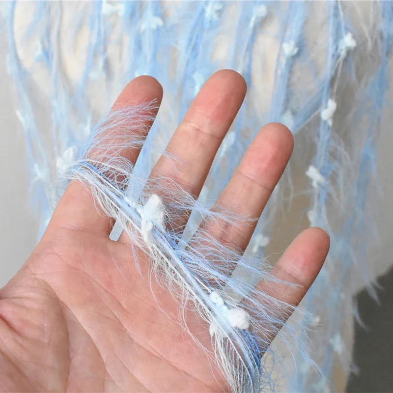 

1m Plush Cotton Yarn Garment Accessories Wool Blend Transformation Lace Wedding Dress Clothing Decoration Handmade Materials