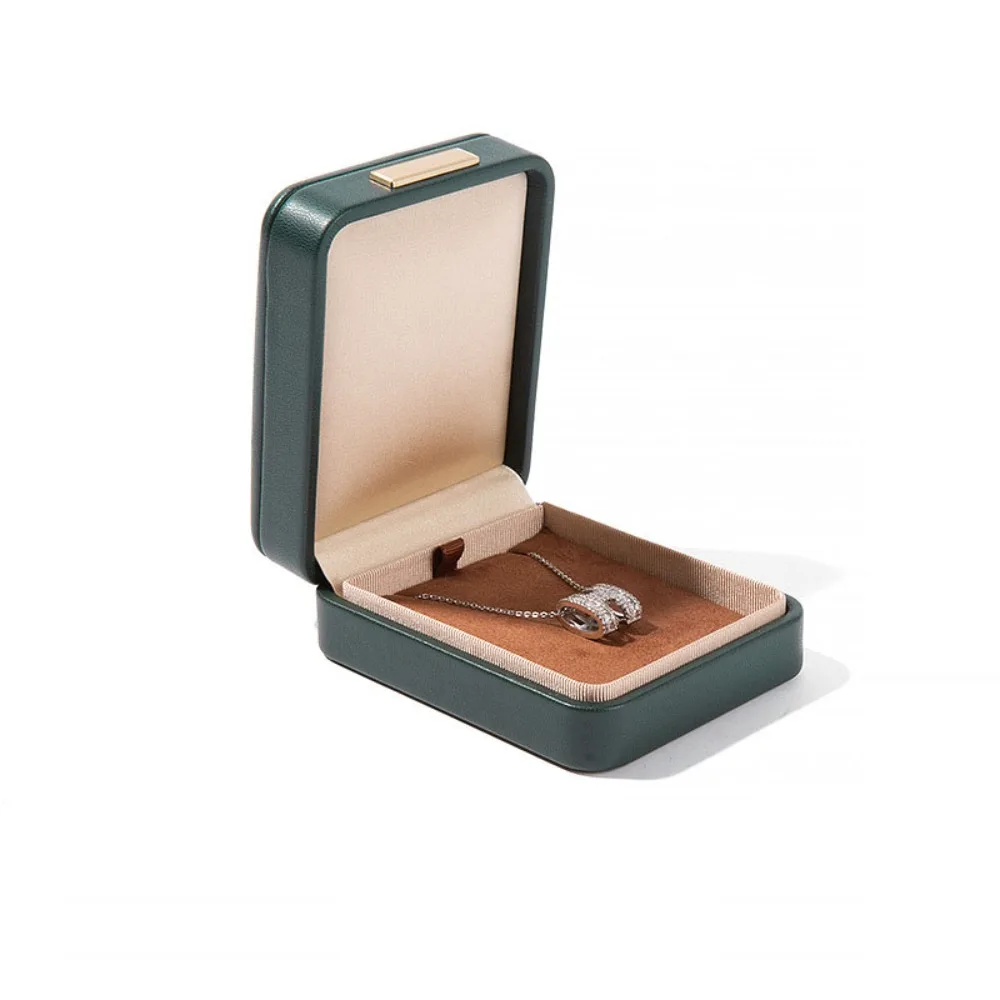 PU Leather Jewelry Packaging Box with Gold Buckle