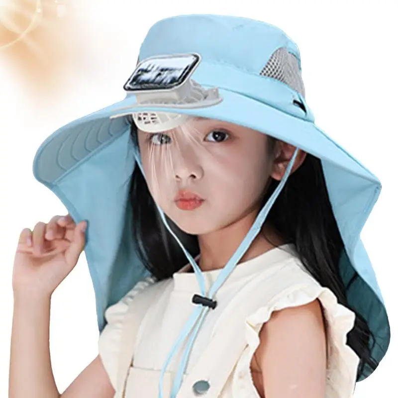 

Solar Fan Hat Wide Brim Solar Fan Hat Wide Brim Solar Fan Hat Adjustable Kid's Fishing Hats For Outdoor