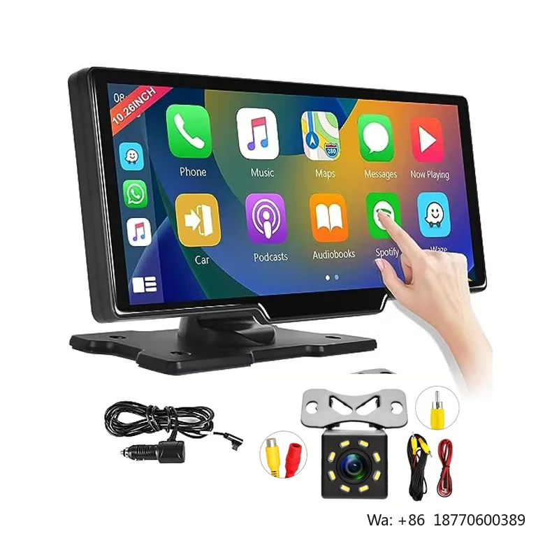 10.26 Inches Wholesale Car Radio Receiver Touchscreen Wireless Apple Carplay Portable Car Stereo Android Auto Android Car Radio