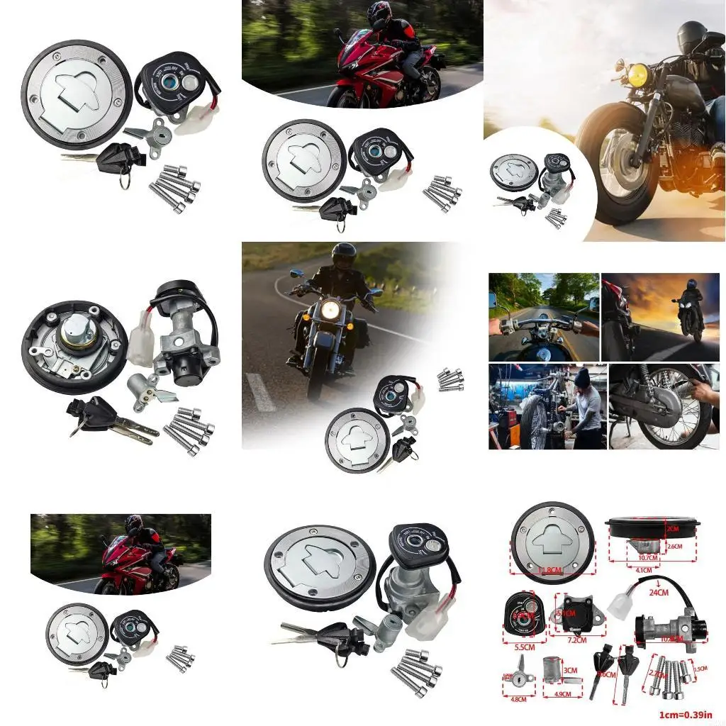 

Standard Fit Motorcycle Lock and Starter Control Improved Anti Cutting Design Quick Assembly 72XB