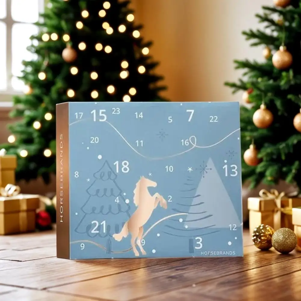 Calendario de Adviento con diseño de caballos, calendario navideño exclusivo para entusiastas con apariencia exquisita y decoración del hogar