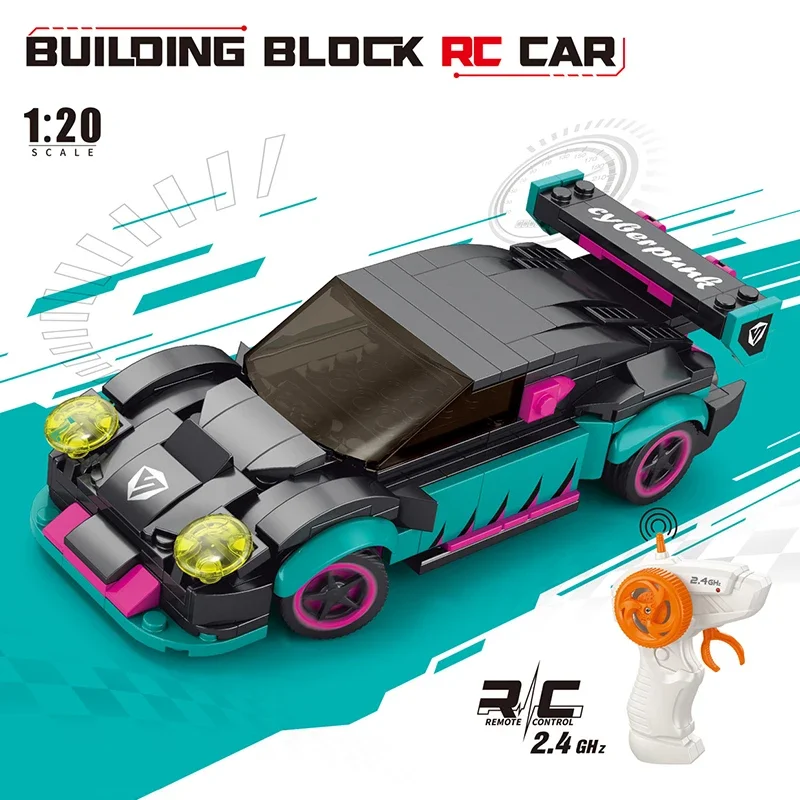 

265pcs RC Car DIY Red Sports Car Speed Building Blocks Car Toy Assembly Technic Brick Model for Kids boys Birthday Gift