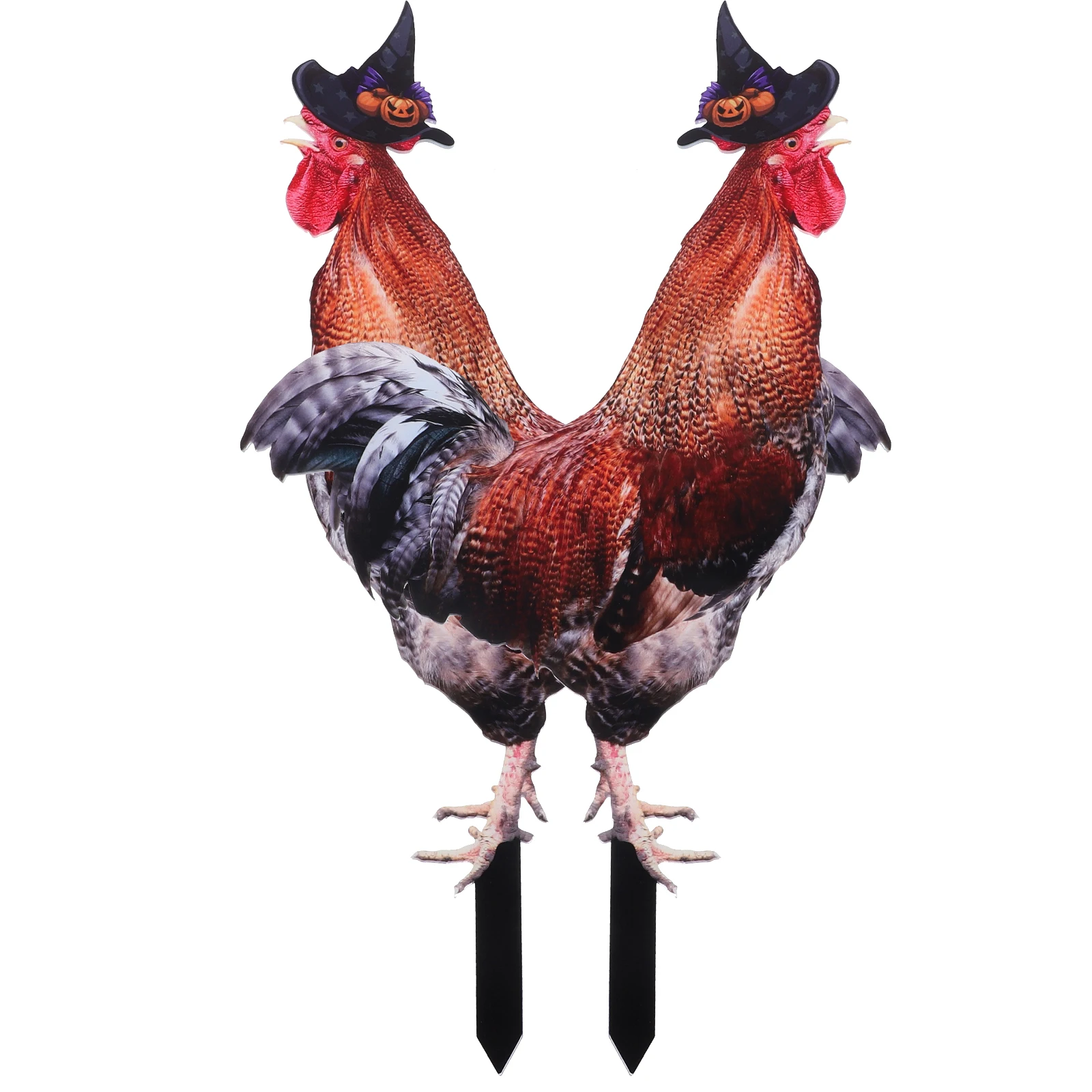 

Hen Rooster Garden Decor 3mm Acrylic Yard Sign Stake Lawn nament Outdoor Adornment Chicken Art Courtyard Display Lightweight