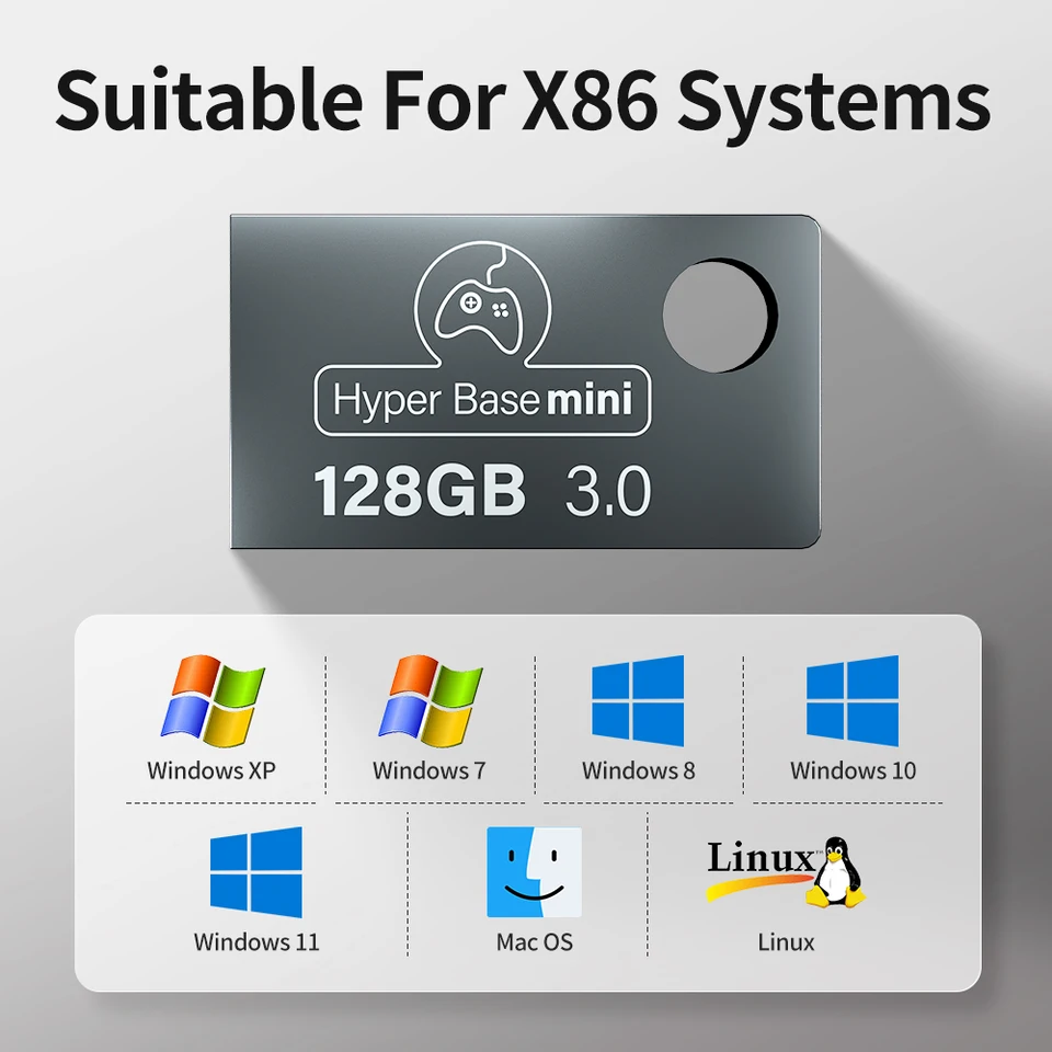 Portable 128GB USB 3.0 Disk Batocera 37.linux 70+