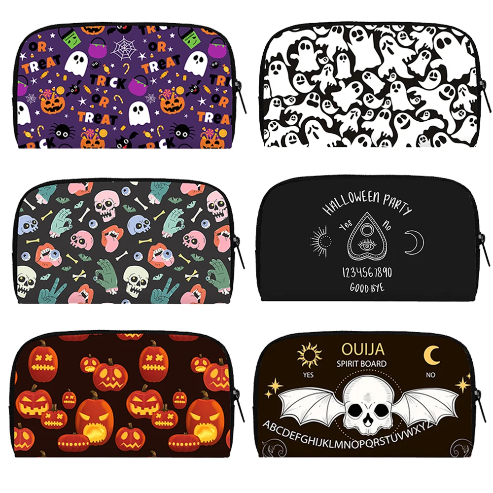 Hallween Ouija Boards portafoglio lungo stregoneria Magic Money Coin Bag scheletro Spider Ghost Pumpkin Bat Purse ID sacchetti di carta di credito