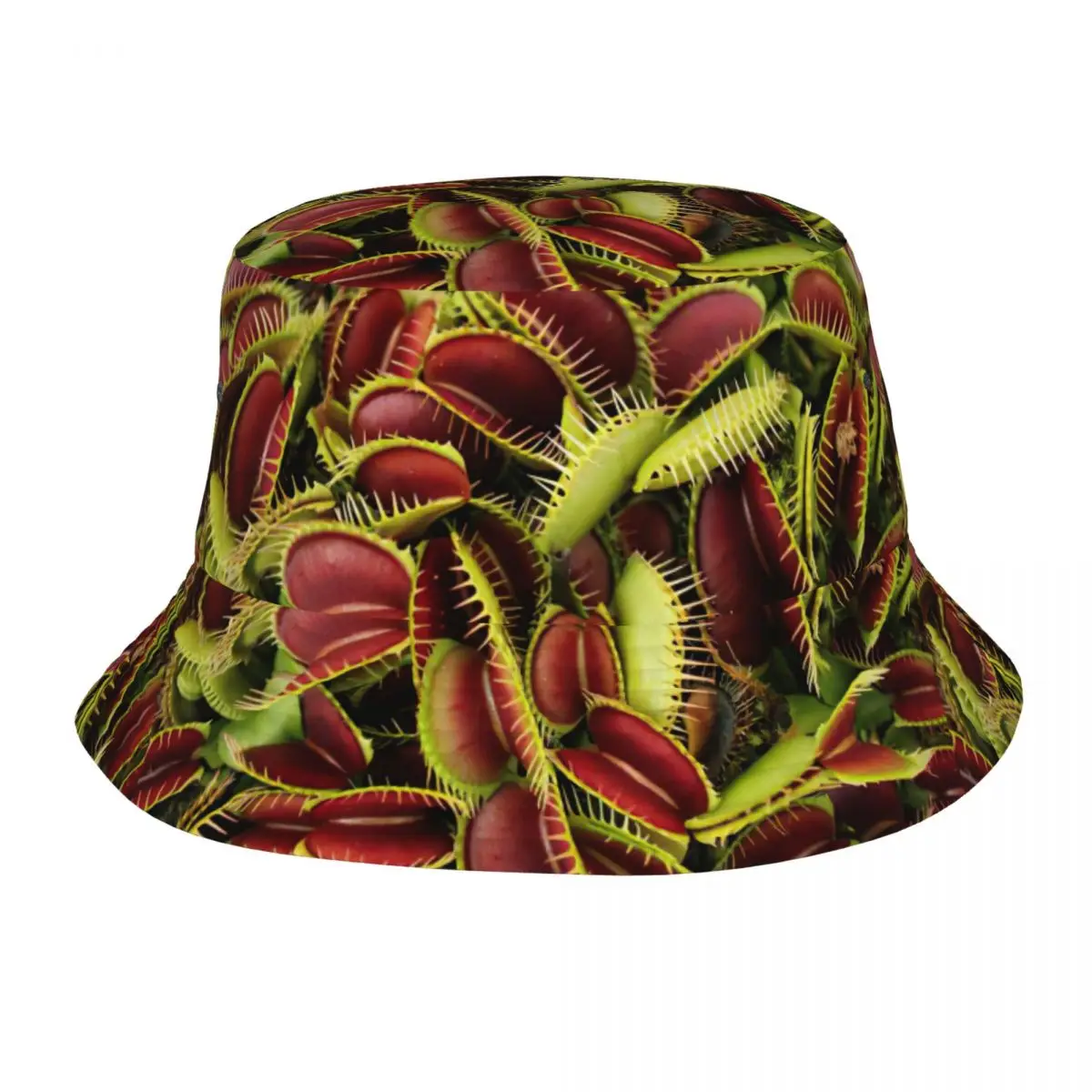 Bucket Hat Fisherman Cap For Women Men Gorras Summer Carnivorous Plant Print