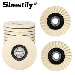1/3Pcs Wool Polishing Wheel Polishing Pad Grinding Disc 115mm 125mm Angle Grinder Polishing Disc for Metal Glass Ceramics