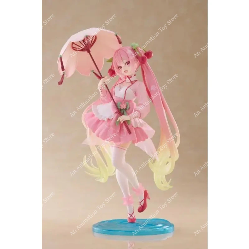 Auf Lager 100% Original TAITO AMP+ Hatsune Miku Sakura Miku Sakura Kleid Version 21cm Anime-Figur Sammlerstück Desktop-Dekoration Geschenk – Detail 4