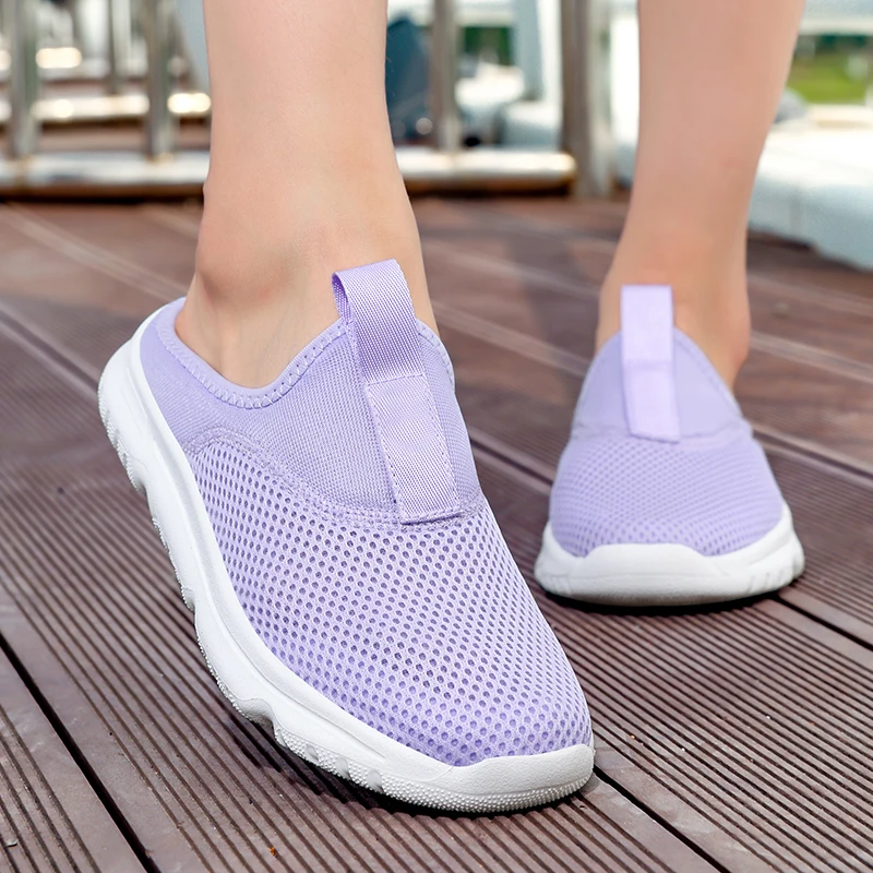 2024 Summer Mesh Men Home Slippers Casual Shoes for Men Slippers Flip Flops Soft Comfort Couple House Slippers Zapatillas Hombre