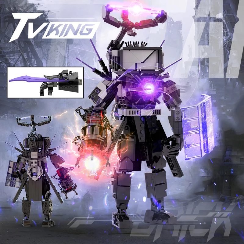 Nouveau Skibidi toilette géant Titan TVman mise à niveau Speakerman blocs de construction figurine d'animation modèle jouets pour enfants idées cadeaux de noël