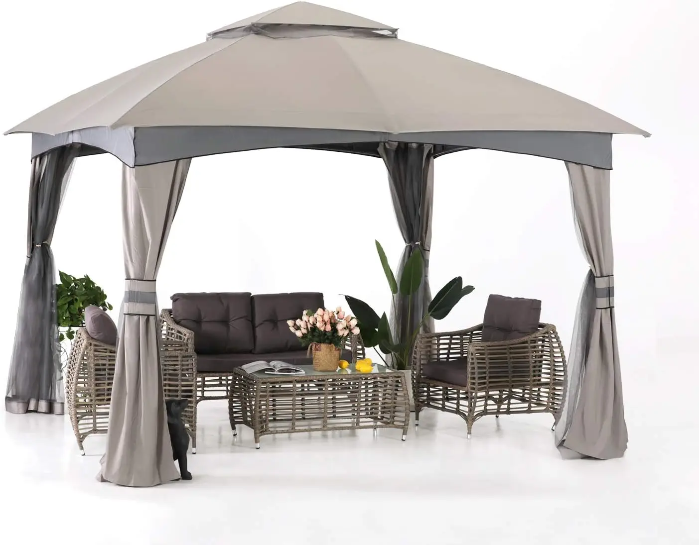 

Outdoor Gazebo, Patio Gazebo with Mosquito Netting,There are many styles of this product. Please be careful to distinguish