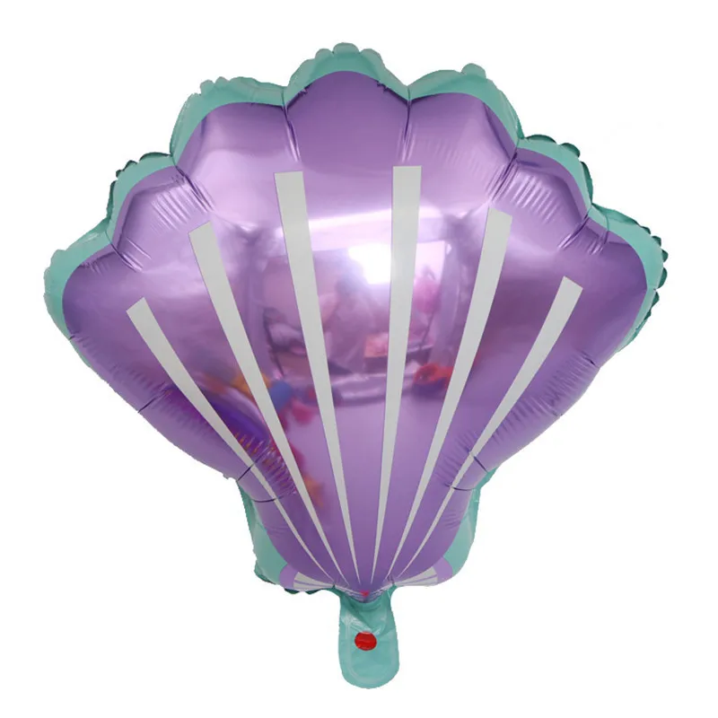 29pcs Purple Green Pink Latex Balloons with Mermaid Tail Shell Foil Balloon for Girls Birthday Party Decoration Baby Shower - view 2