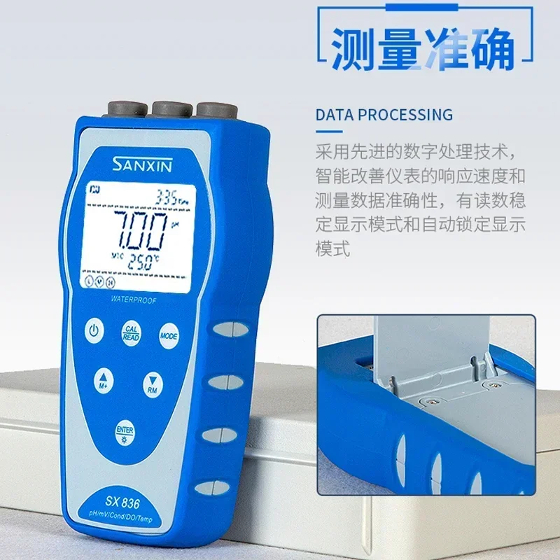 Multi-Parameter Water Quality Analyzer Laboratory Portable PH Meter Electrical Conductivity Meter Dissolved Oxygen Meter