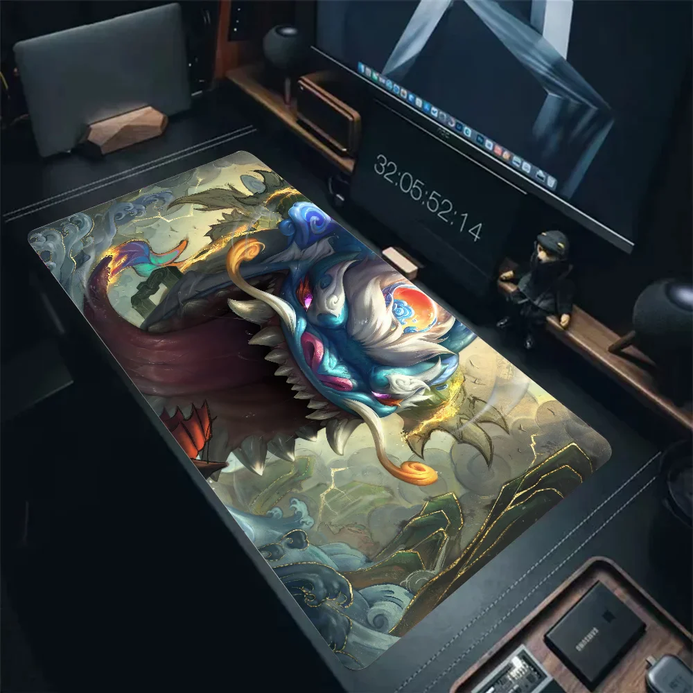 Tahm Kench League of Legends Mousepad Mouse Mat Desk Mat With Pad gaming accessories Prime Gaming XXL Keyboard Pad