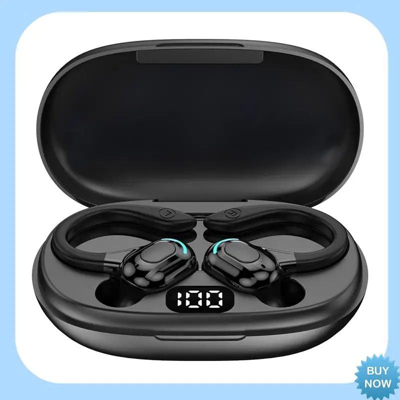 

A47Z AI Smart Translation Earbuds Earhook Translation Bluetooth Headset Ultra-Long Battery Life 98% Translation Accuracy Black