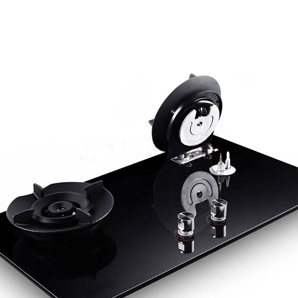 Kitchen Embedded  Flipped Gas Stove Cooktop Fierce Fire Energy Saving Household Tempered Glass Gas Stove Easy Cleaning