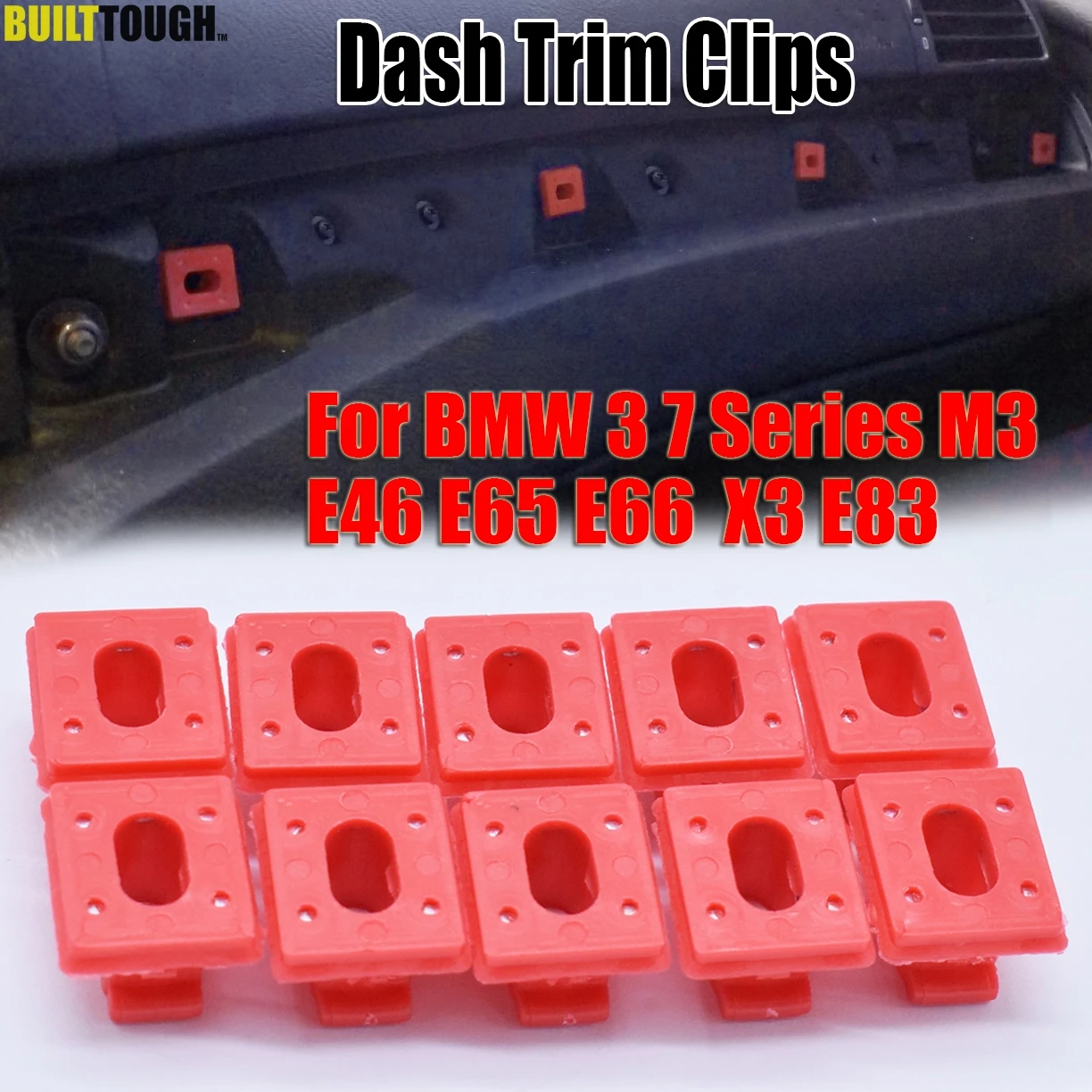 10Pc Center Console Panel Dashboard Dash For BMW E46 E65 E66 E83 Board Fixing Buckles Fastener Clip Fixed Clamp Insert Grommets