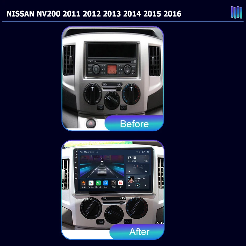 AI VOICE roadivox Android car radio for NISSAN NV200 2011 2016 stereo GPS Navigation video Multimedia Player tape recorder