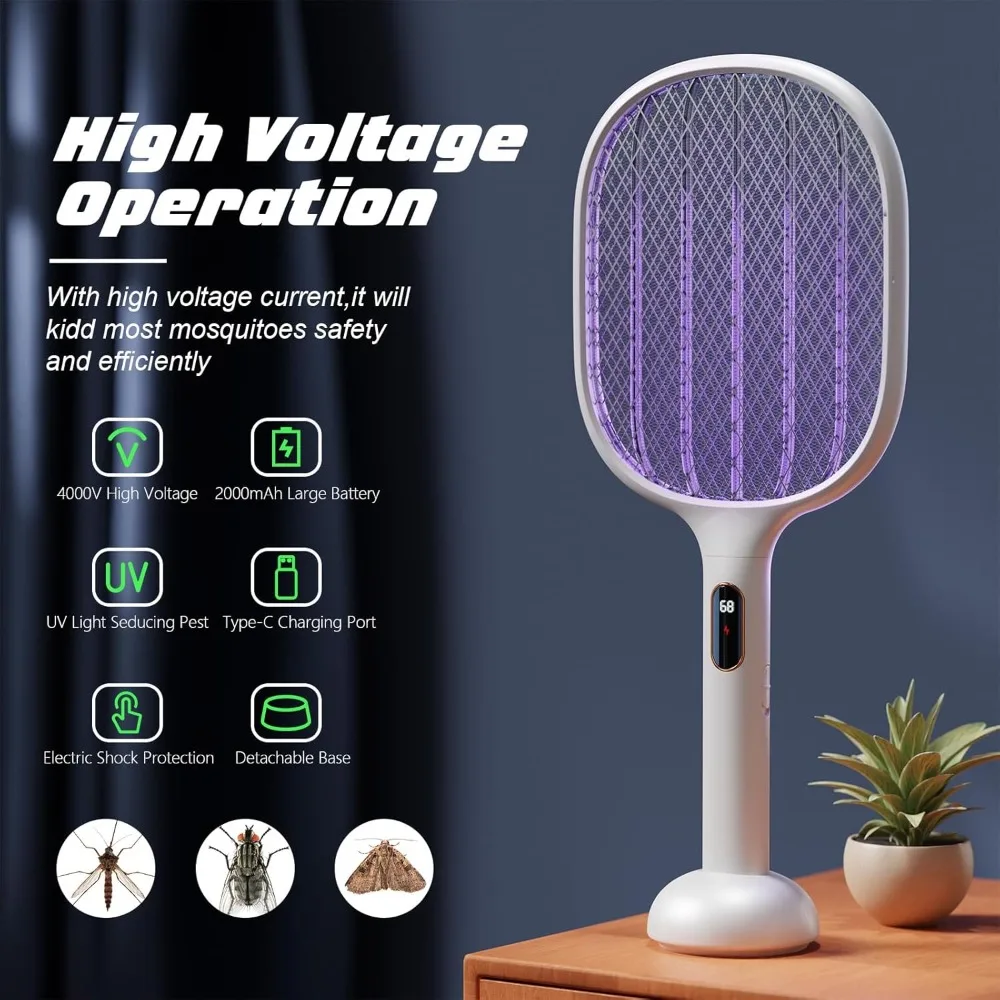 Youpin Smart Digital Display Electric Mosquito Swatter Dual Mode Purple Light Mosquito Trap Wall-Mounted Mosquito Kill