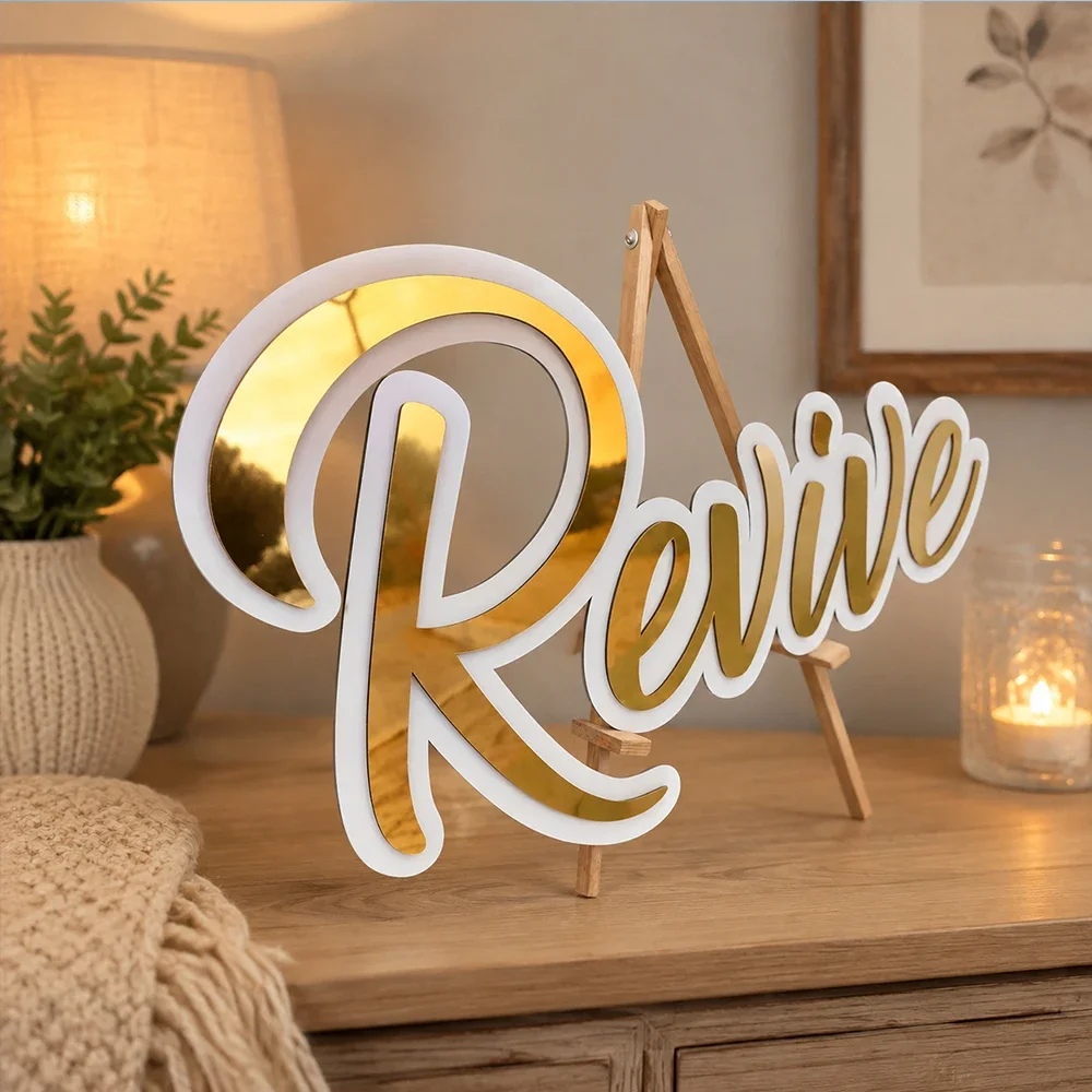 Immagine 3: Insegna Personalizzata in Acrilico a Specchio con Nome, Decorazione per Baby Shower, Cameretta, Matrimonio, Negozio