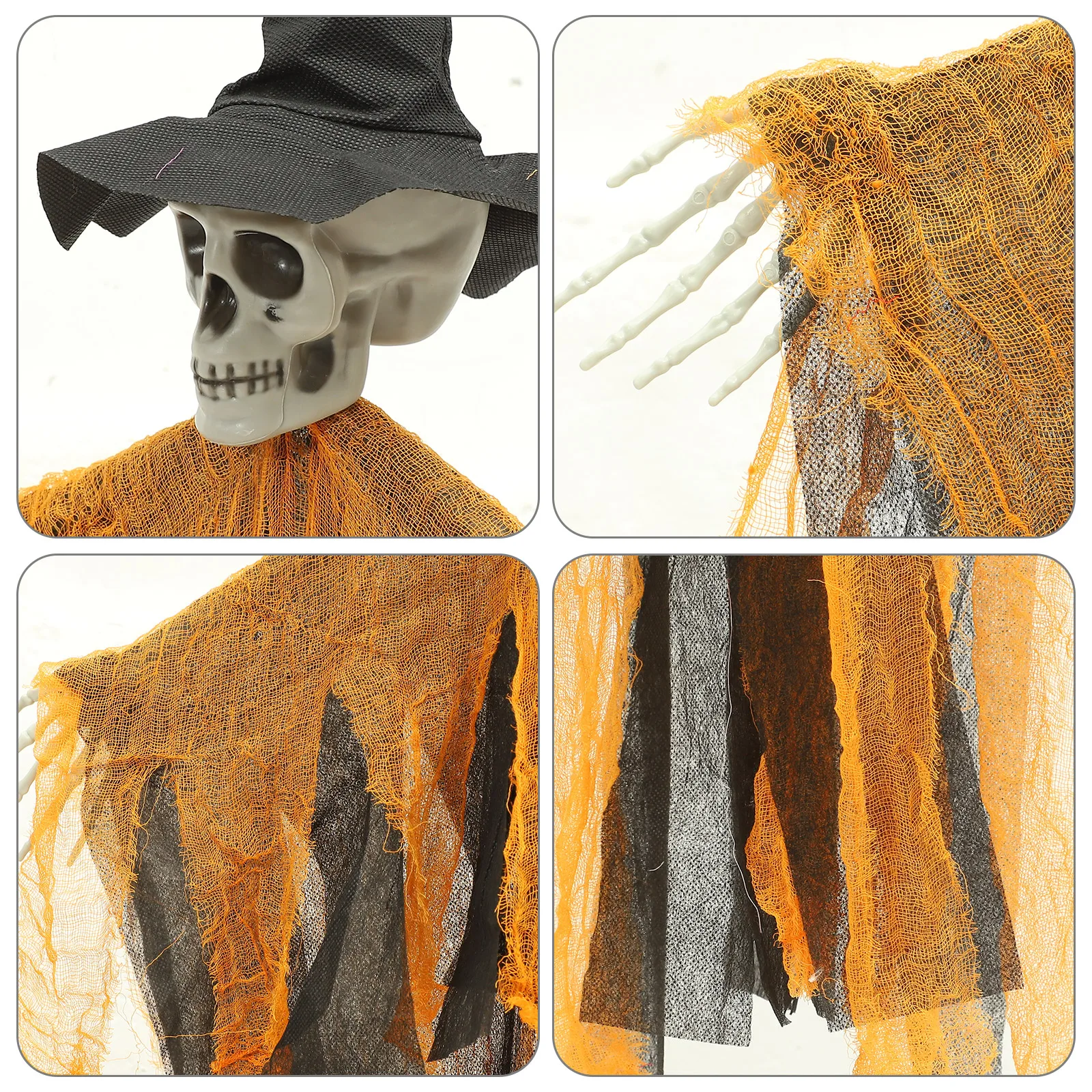 

3 Pcs Ghost Hooded Skull Gauze Decor Haunted House Halloween Party Halloween Party Decorations Layout Scary Atmosphere