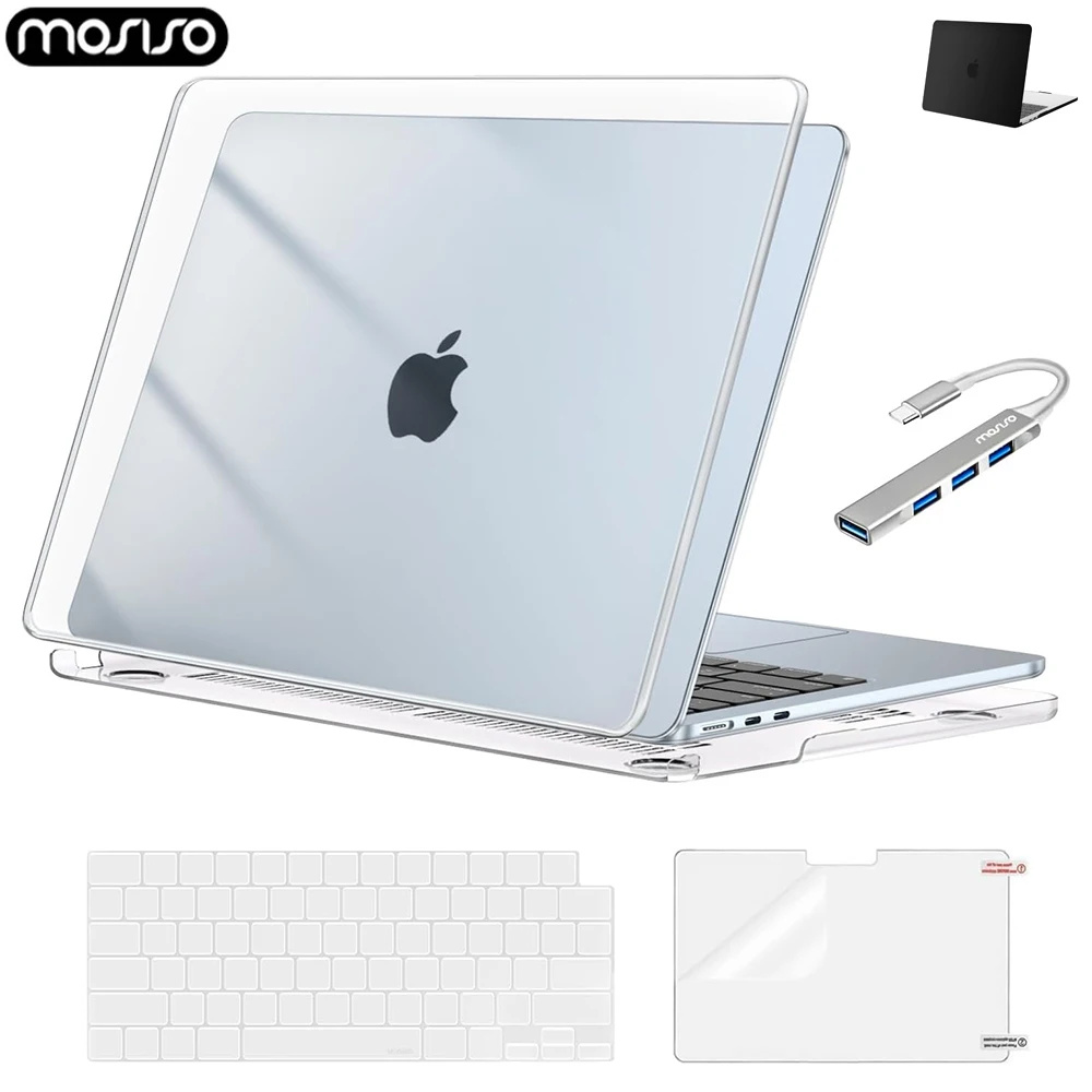For Macbook Air 13 Case M4 A3240 M3 A3113 M2 A2681 Funda for Laptop Accessories MacBook Air 13.6 inch 2025 Hard Shell Cover