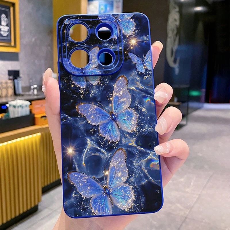 

Blue Butterfly Pattern Phone Case For Xiaomi Poco F7 Cases Poco F6 X6 M6 X5 X7 F7 Pro F5 Mi 11 Lite 5G 15T 14 14T 13T 12T Cover