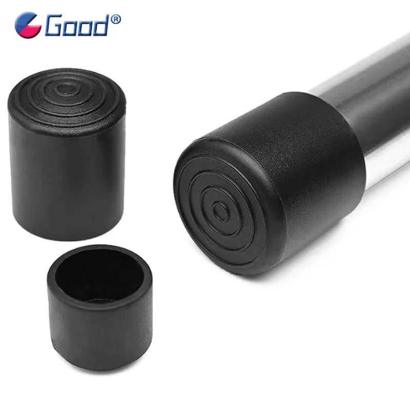 

﻿ Черные круглые мягкие ПВХ-колпачки для ножек столов и стульев, противоскользящие защитные накладки для пола, 6-76 мм