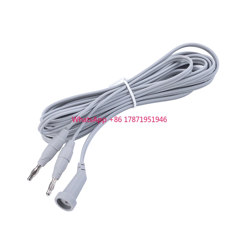 Reusable electrosurgical accessories bipolar cables BIPOLAR CABLE HIGH-GRADE SILICON WITH TWINED HIGH-QUALITY.