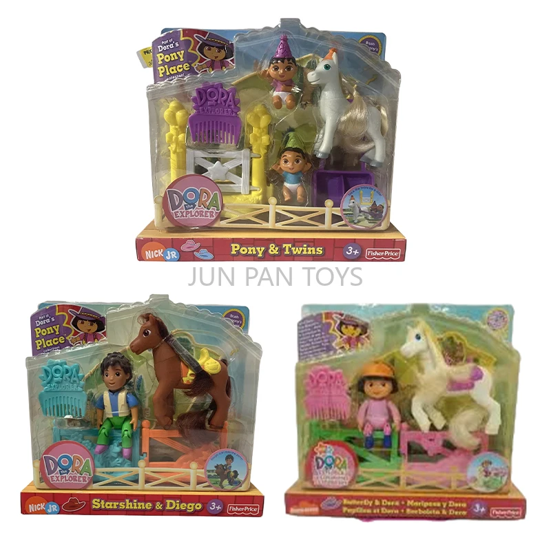 Fisher-Price Nick Jr. Dora's Explorer Pony Place Collection Butterfly Starshine Diego Twins Mini Action Figure Playset Toys 1pc